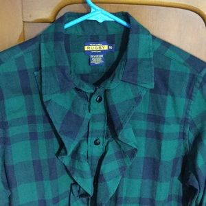 Plaid flannel blouse by Ralph Lauren Rugby